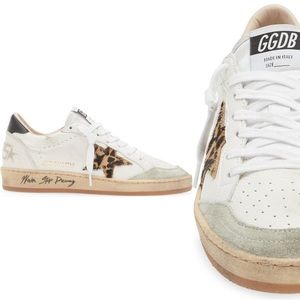 New Golden Goose Ball Star White/Ice/Beige Brown Leo Sneakers Size 37 NWT